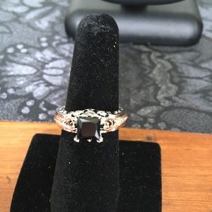Sterling silver black onyx ring
